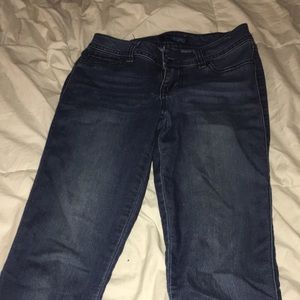 Blue spice dark denim skinny jeans